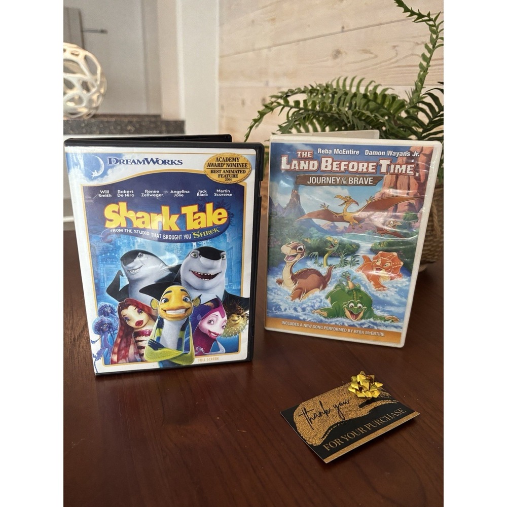 Shark Tale and The Land Before Time Journey of The Brave DVDs Bundle Deal Set